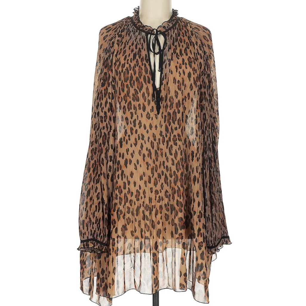 Veronica Beard Animal Print Tunic Dress